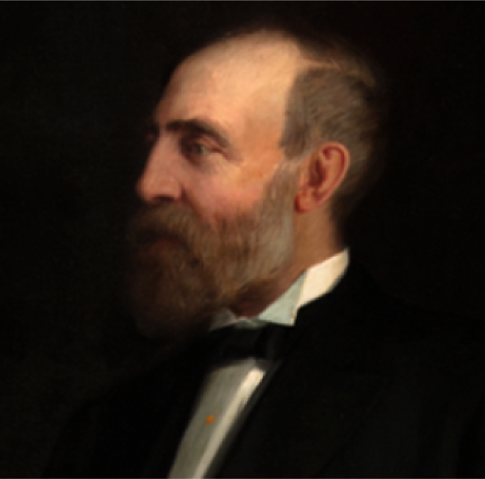 John Jacob Withrow. Image of the side profile of the gentleman.