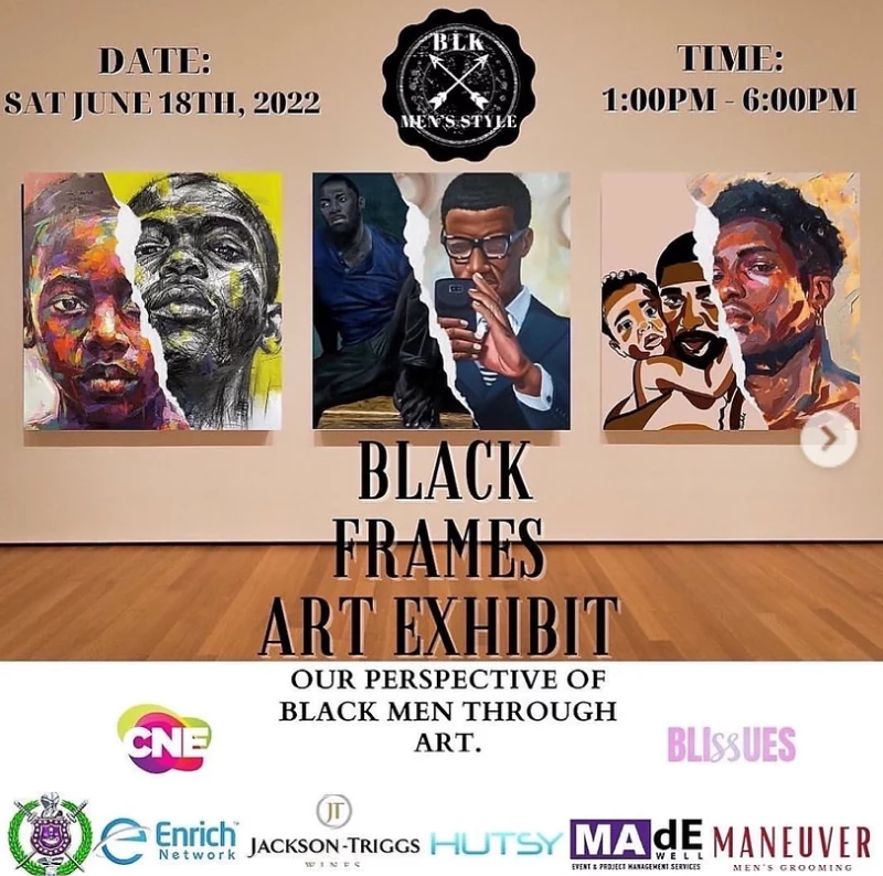 Black Frames Art Exhibit Poster.
